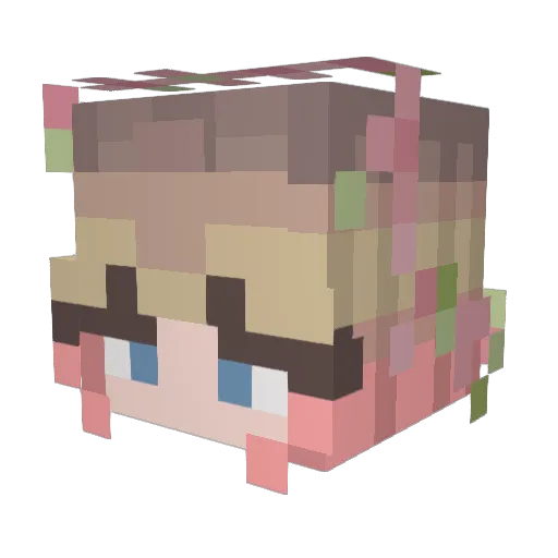 JJThatGamer Minecraft avatar head, 3D render