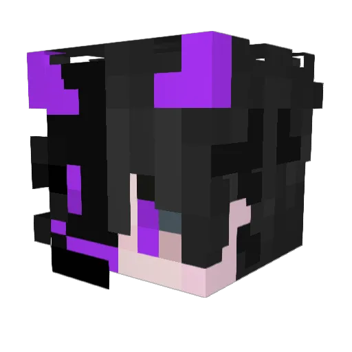 JJTong Minecraft avatar head, 3D render