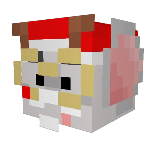JJUI_ Minecraft avatar head, 3D render