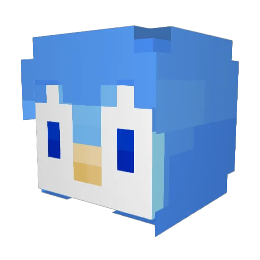 JJUN_AE Minecraft avatar head, 3D render
