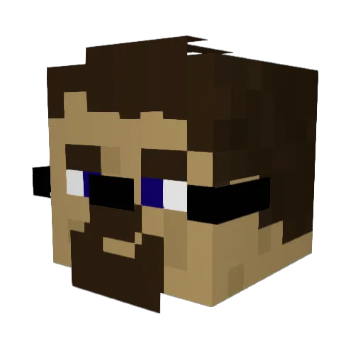 JJVR1 Minecraft avatar head, 3D render