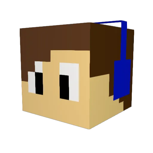 JJVR Minecraft avatar head, 3D render