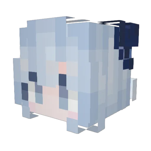 JJZZ_ Minecraft avatar head, 3D render