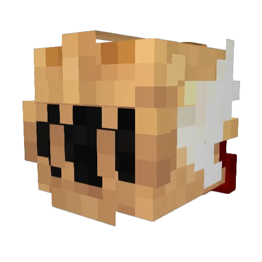 JJ_427 Minecraft avatar head, 3D render