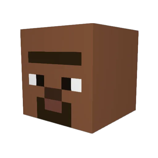 JJ_DDA Minecraft avatar head, 3D render