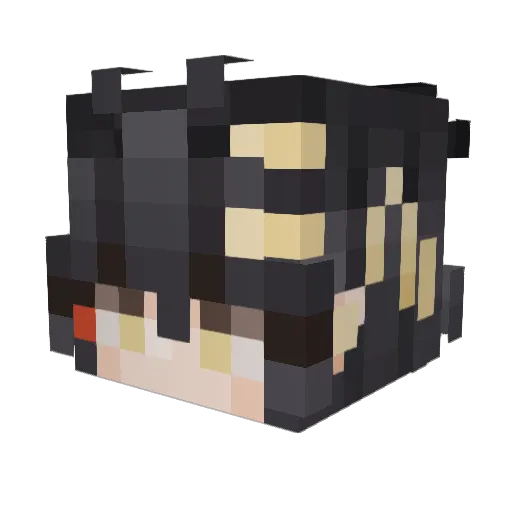 JJ_TRA_ Minecraft avatar head, 3D render