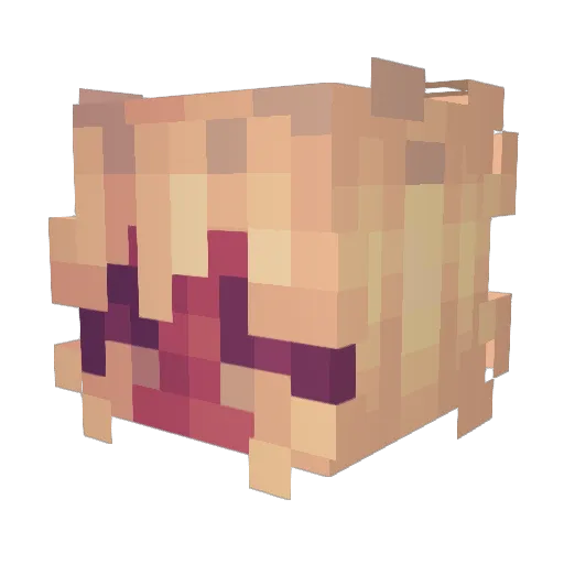 JJ_mine Minecraft avatar head, 3D render