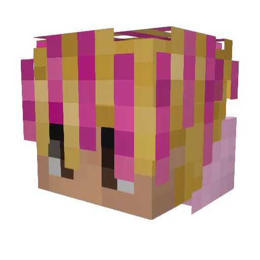 JJaer Minecraft avatar head, 3D render