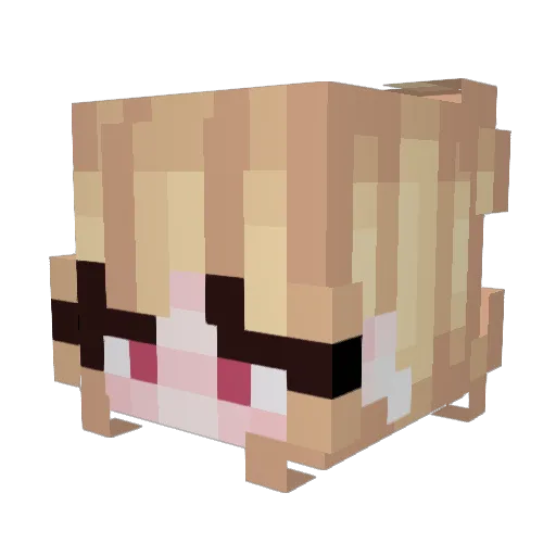 JJimura Minecraft avatar head, 3D render