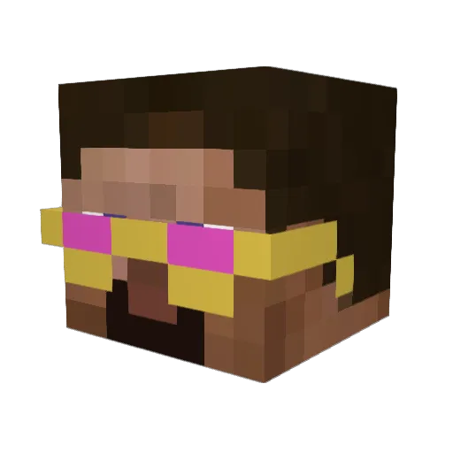 JJinHong2 Minecraft avatar head, 3D render