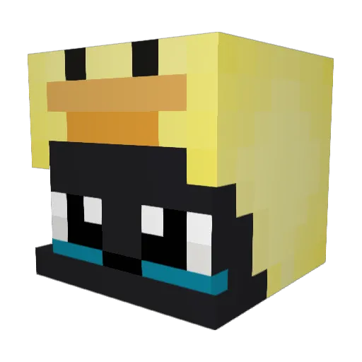 JJin_00 Minecraft avatar head, 3D render