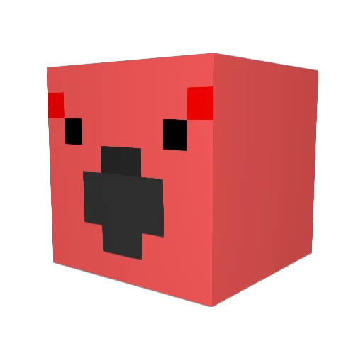 JJingBang Minecraft avatar head, 3D render