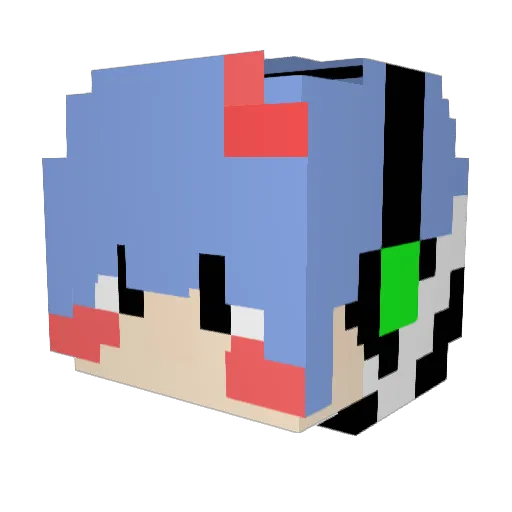 JJinmono Minecraft avatar head, 3D render