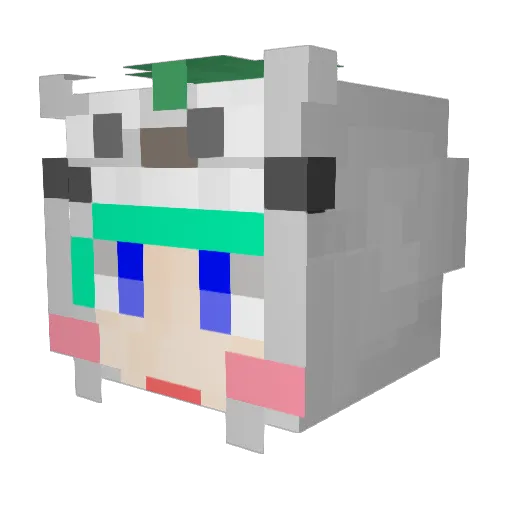 JJino Minecraft avatar head, 3D render