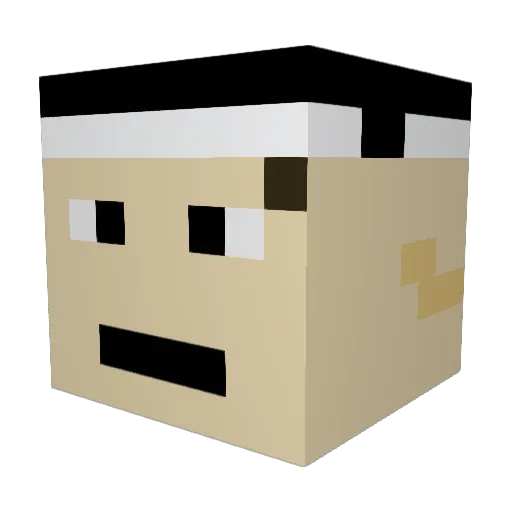 JJkindacool Minecraft avatar head, 3D render