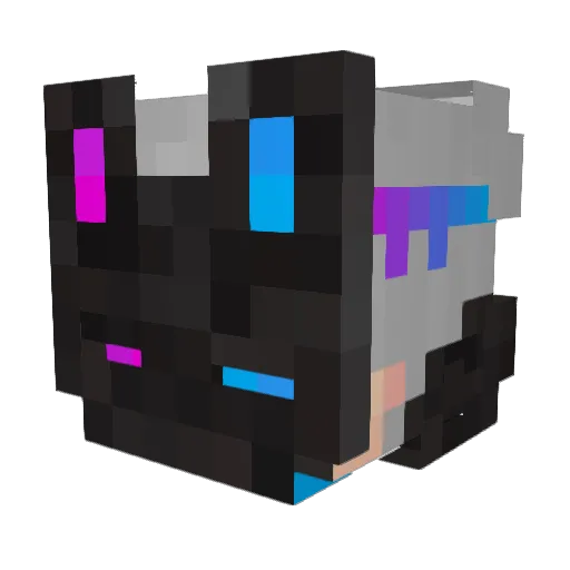 JJmaKe Minecraft avatar head, 3D render