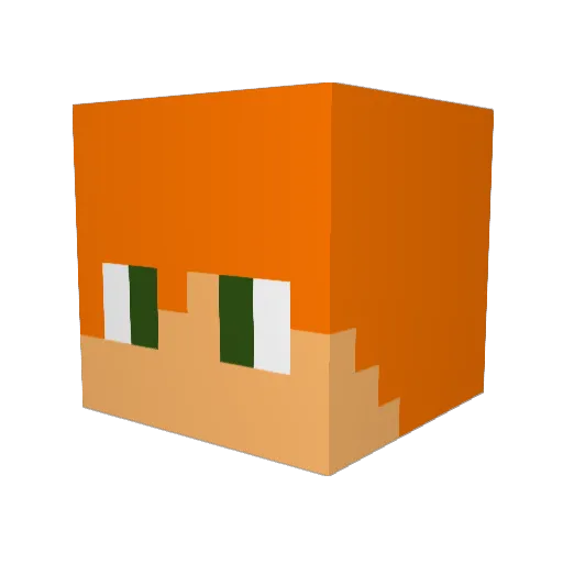 JJmeeks Minecraft avatar head, 3D render