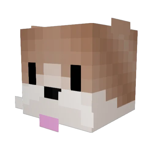 JJongBo Minecraft avatar head, 3D render
