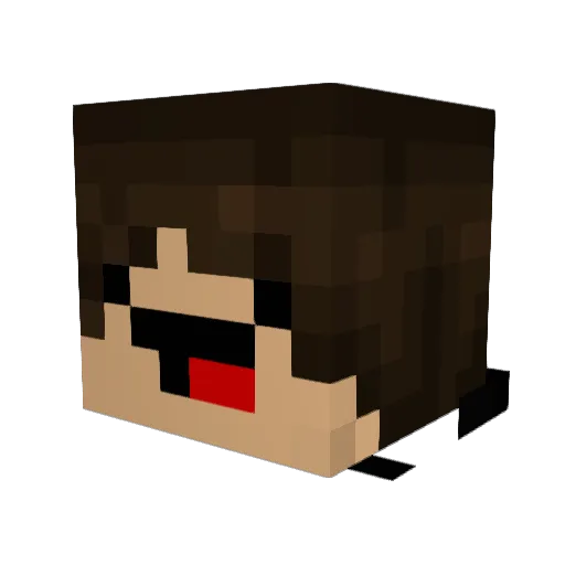 JJorda Minecraft avatar head, 3D render