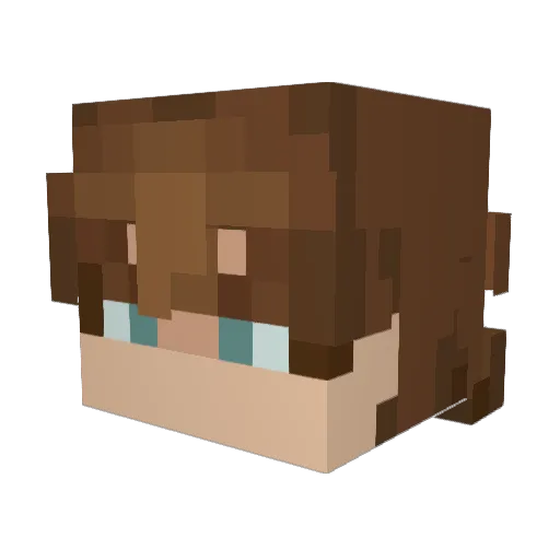 JJragn Minecraft avatar head, 3D render