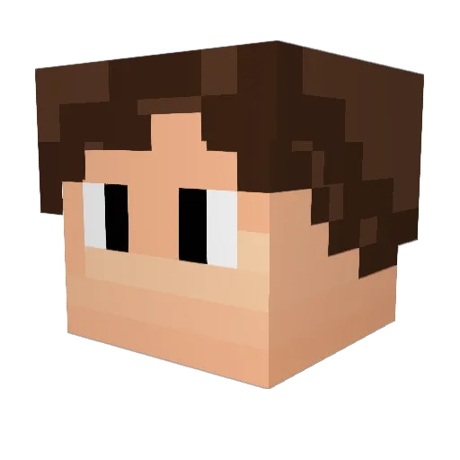 JJsStuff Minecraft avatar head, 3D render