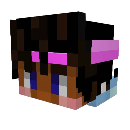 JJtheCloud Minecraft avatar head, 3D render