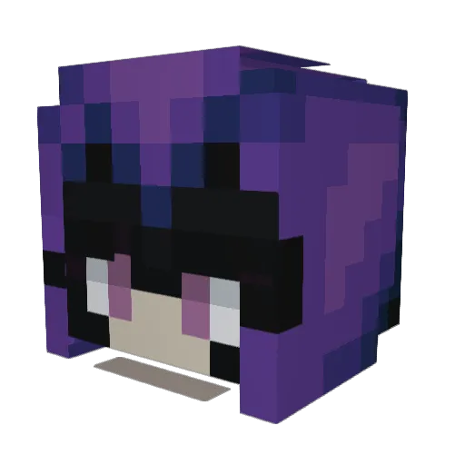 JJultia Minecraft avatar head, 3D render