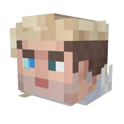 JJupo Minecraft avatar head, 3D render