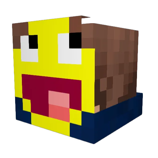 JJustsu Minecraft avatar head, 3D render