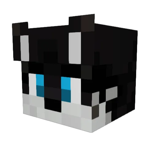 JJwolfdog Minecraft avatar head, 3D render