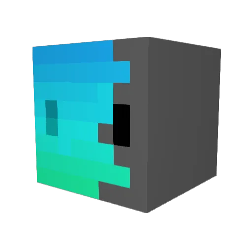 JJx0x Minecraft avatar head, 3D render