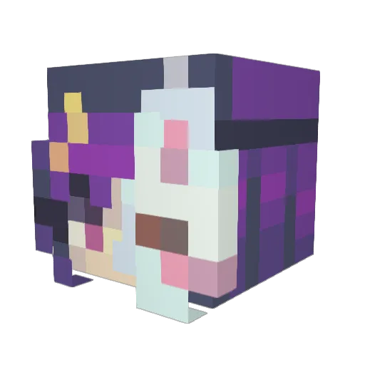 JJxkMPjm Minecraft avatar head, 3D render