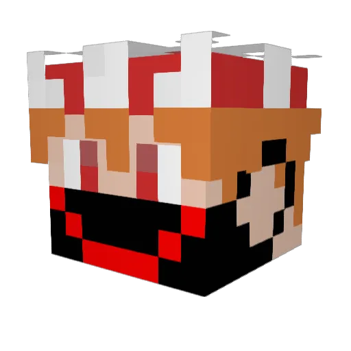 JK2o13 Minecraft avatar head, 3D render