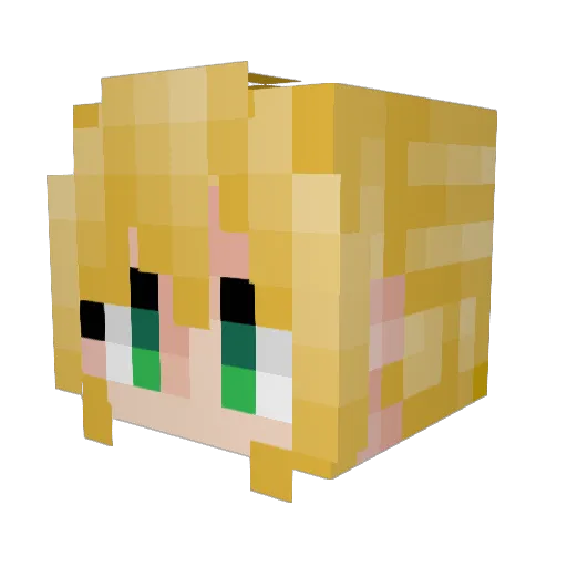 JKARYZ Minecraft avatar head, 3D render