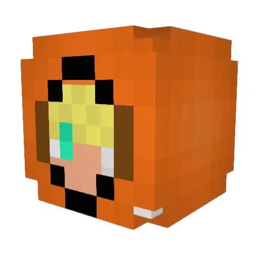 JKB555 Minecraft avatar head, 3D render