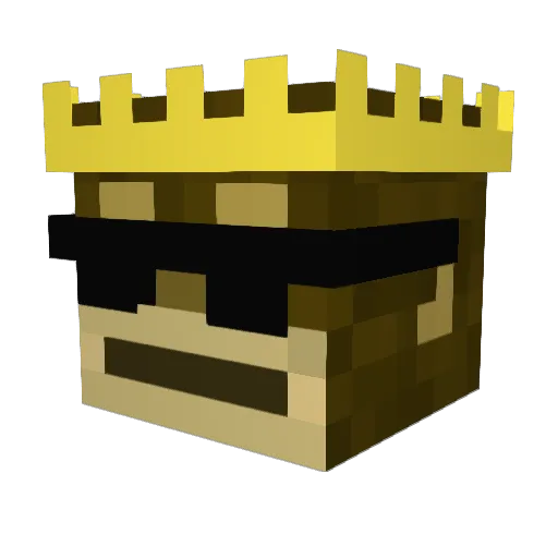 JKBLNR Minecraft avatar head, 3D render