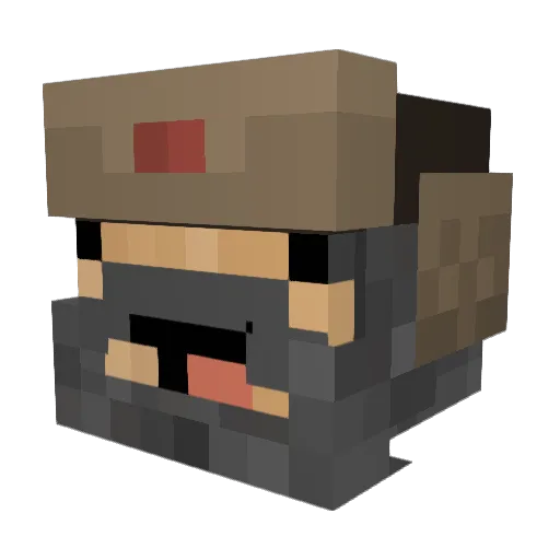 JKCHR14 Minecraft avatar head, 3D render
