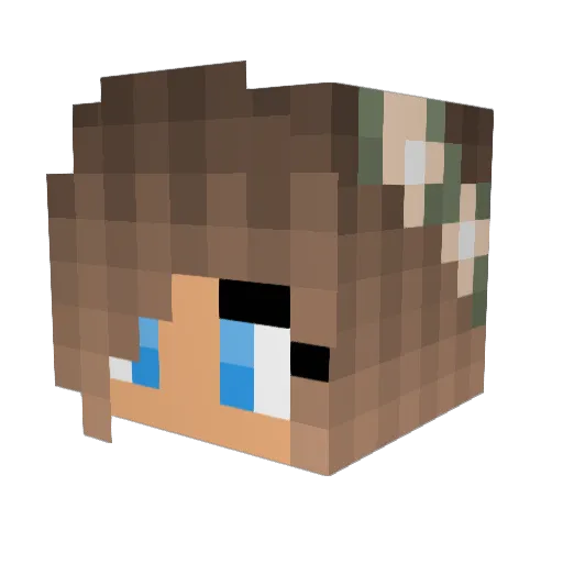 JKG133 Minecraft avatar head, 3D render