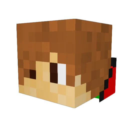 JKHeckler Minecraft avatar head, 3D render