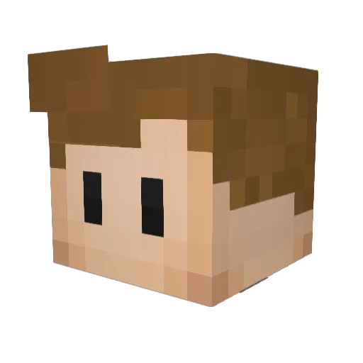 JKSAaron Minecraft avatar head, 3D render