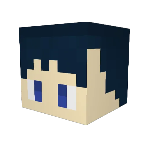 JK_703 Minecraft avatar head, 3D render