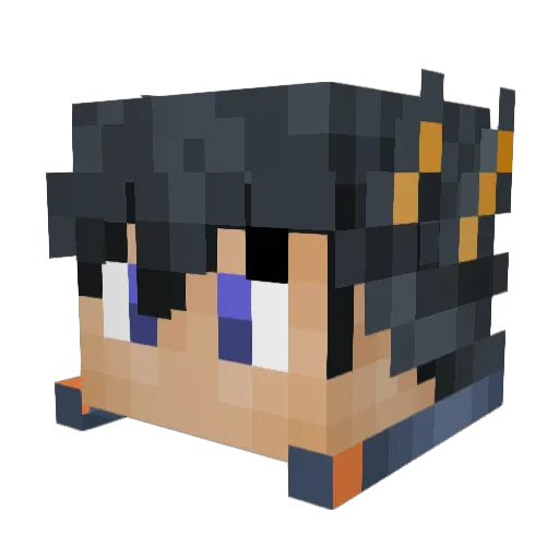 JKeefs Minecraft avatar head, 3D render