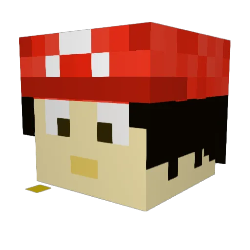 JKingsR Minecraft avatar head, 3D render