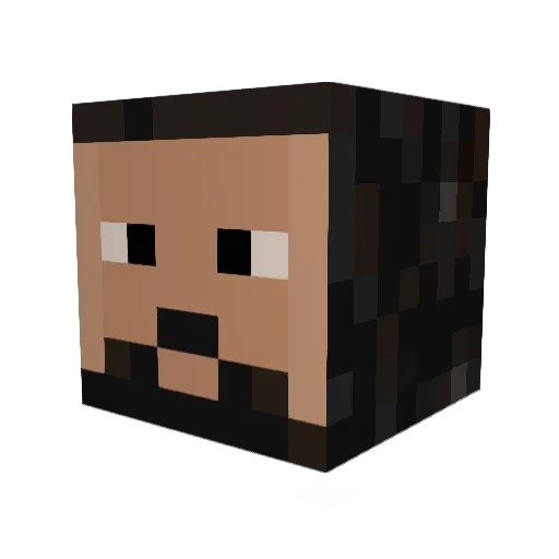 JKnudsen Minecraft avatar head, 3D render