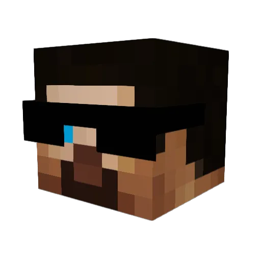 JKnutz Minecraft avatar head, 3D render