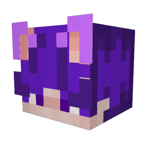 JKristal Minecraft avatar head, 3D render