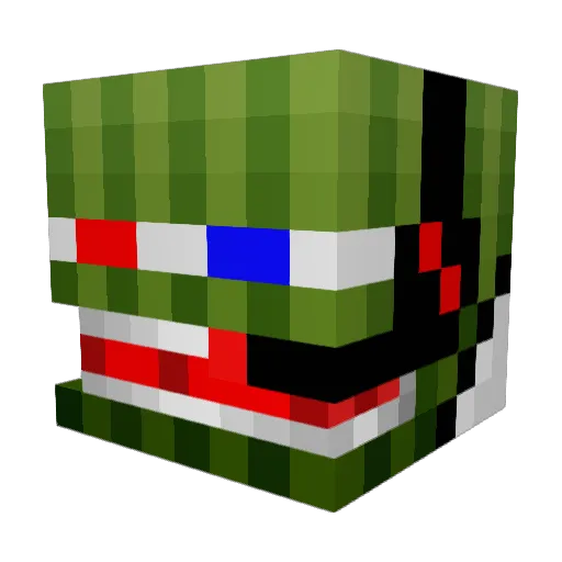JKwatermelon Minecraft avatar head, 3D render