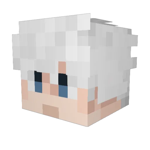 JKxilian Minecraft avatar head, 3D render