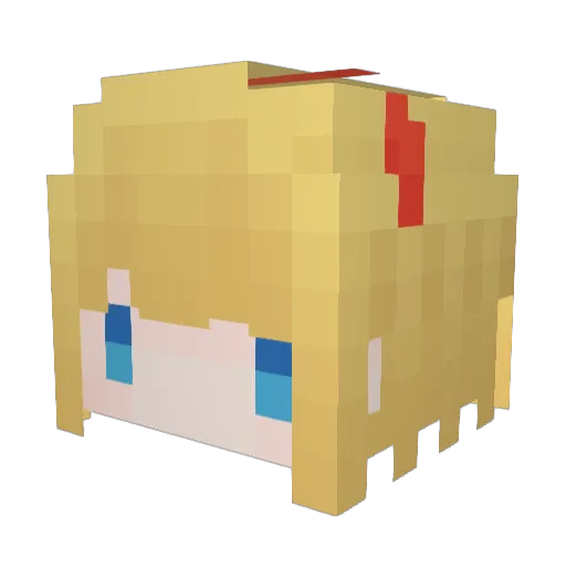 JL78912 Minecraft avatar head, 3D render