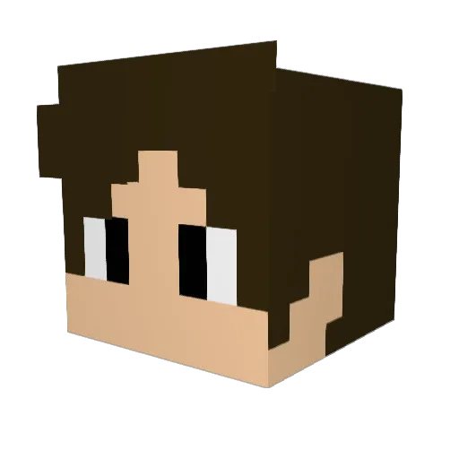 JLAD_1 Minecraft avatar head, 3D render